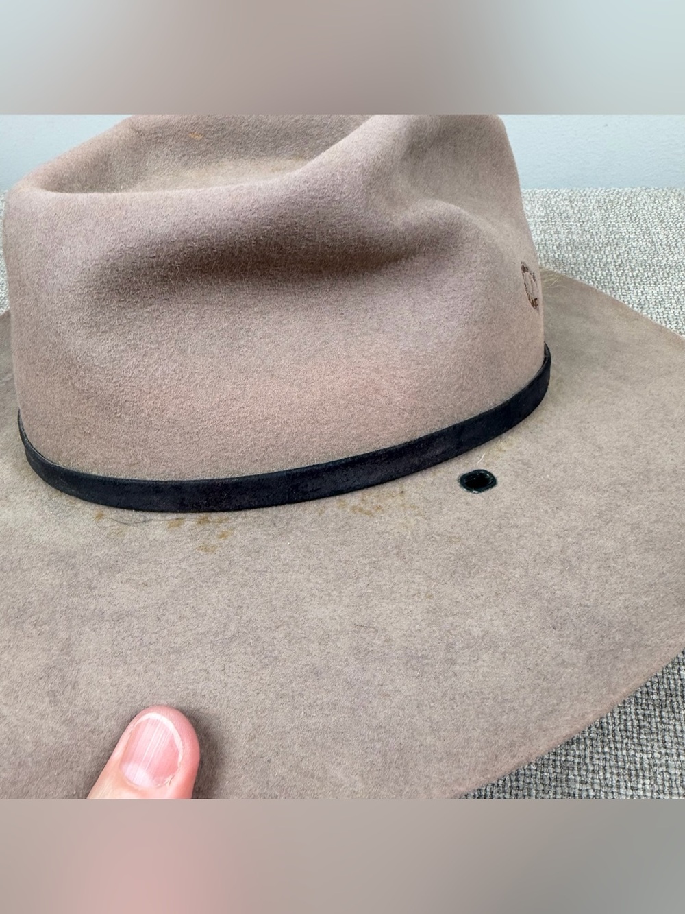 Charlie 1 Horse Men’s Cowboy Western Rodeo Tan Suede Raccoon Silver Concho 7 3/8 - Picture 11 of 15